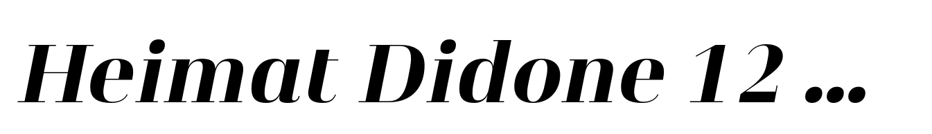 Heimat Didone 12 Extra Bold Italic